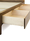 Custom under-bed storage with dovetail drawer